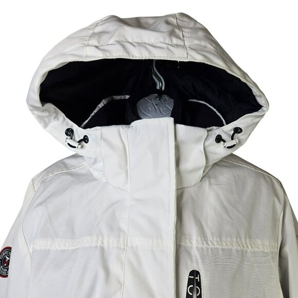 Tommy Hilfiger Womens Sz LG 3-in-1 Systems All Weather Jacket White Navy Coat - Picture 7 of 15